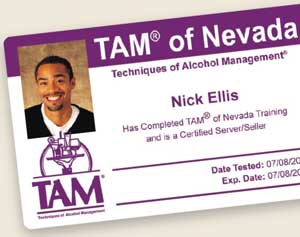 TAM Card Las Vegas Alternative - Alcohol Awareness Card